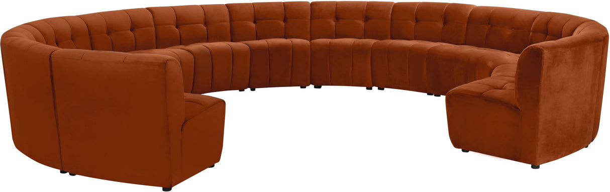 Limitless Cognac Velvet 13pc. Modular Sectional - galleria furniture outlet