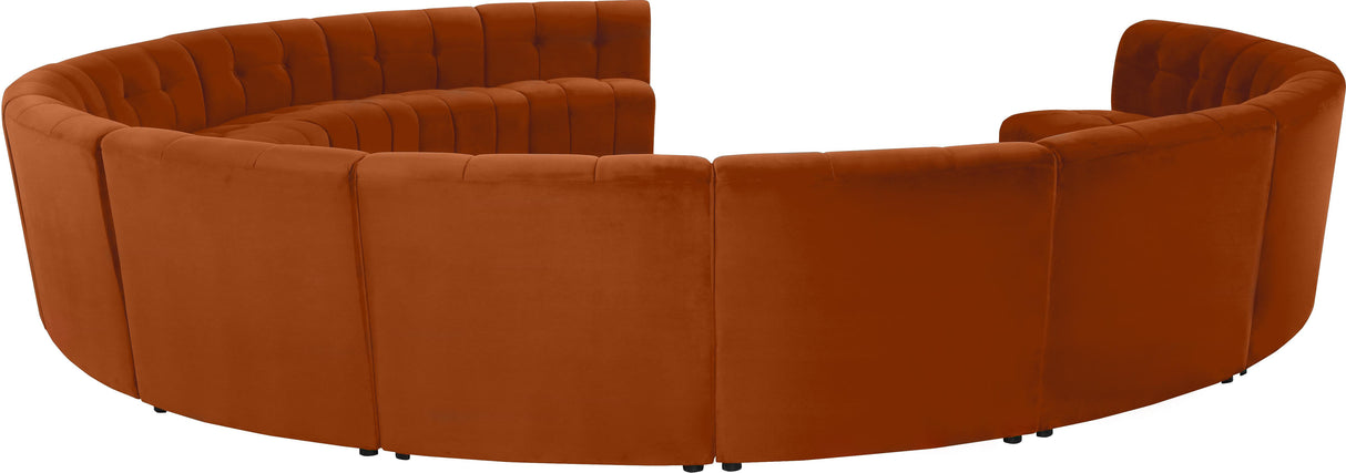 Limitless Cognac Velvet 13pc. Modular Sectional - galleria furniture outlet