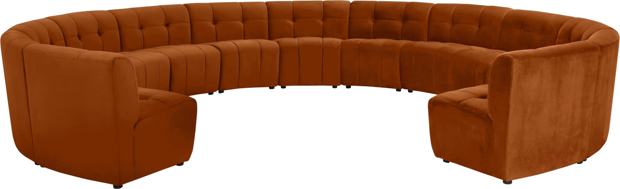 Limitless Cognac Velvet 13pc. Modular Sectional - galleria furniture outlet