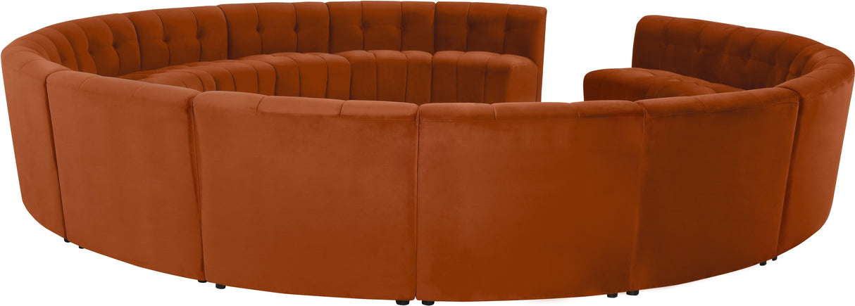 Limitless Cognac Velvet 15pc. Modular Sectional - galleria furniture outlet