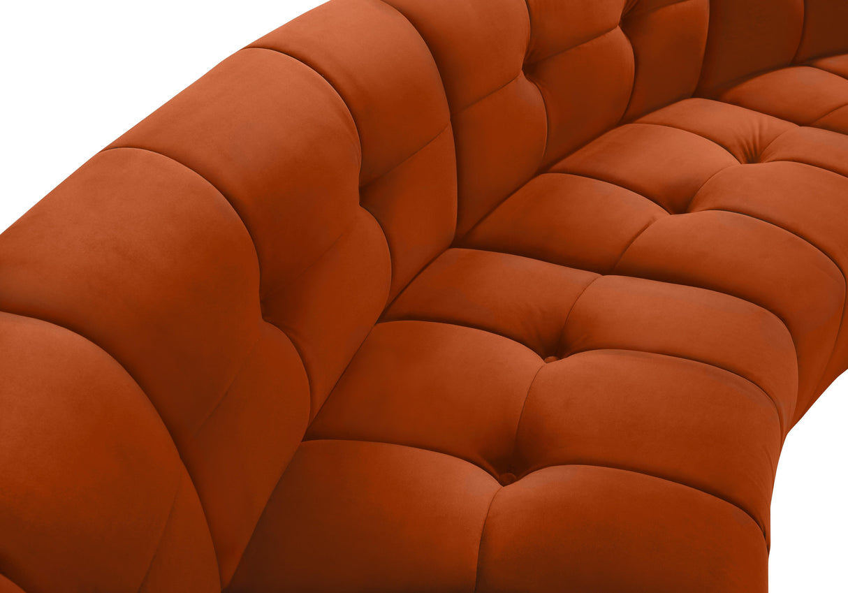 Limitless Cognac Velvet 15pc. Modular Sectional - galleria furniture outlet