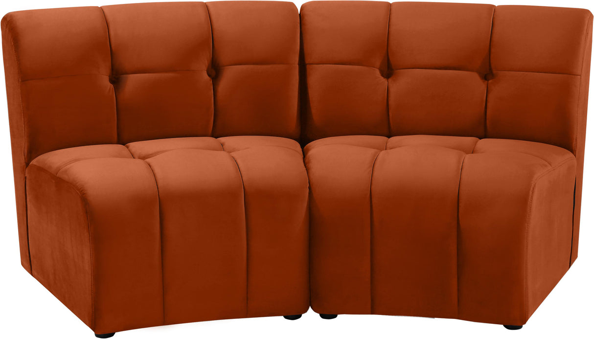 Limitless Cognac Velvet 2pc. Modular Sectional - galleria furniture outlet