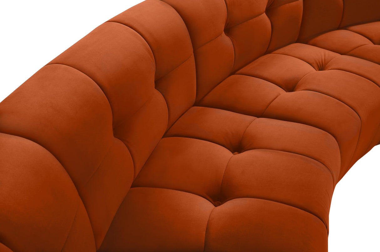 Limitless Cognac Velvet 14pc. Modular Sectional - galleria furniture outlet