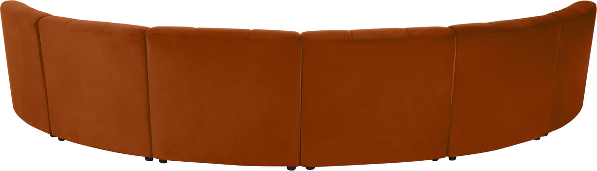 Limitless Cognac Velvet 6pc. Modular Sectional - galleria furniture outlet