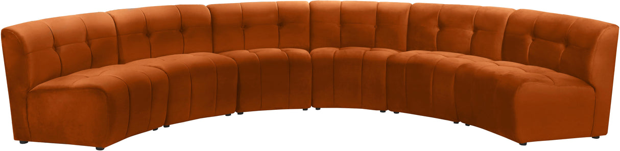 Limitless Cognac Velvet 6pc. Modular Sectional - galleria furniture outlet
