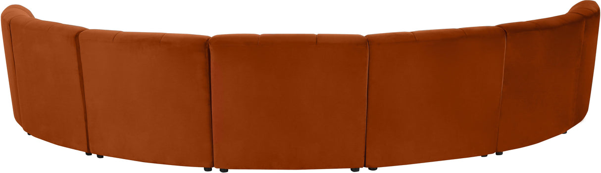 Limitless Cognac Velvet 7pc. Modular Sectional - galleria furniture outlet