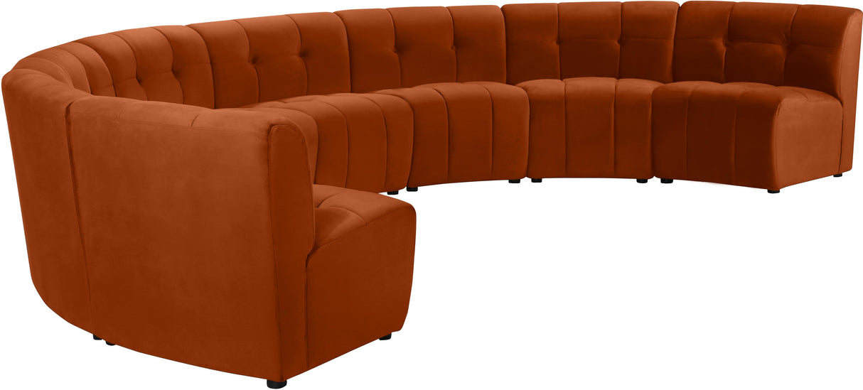 Limitless Cognac Velvet 8pc. Modular Sectional - galleria furniture outlet