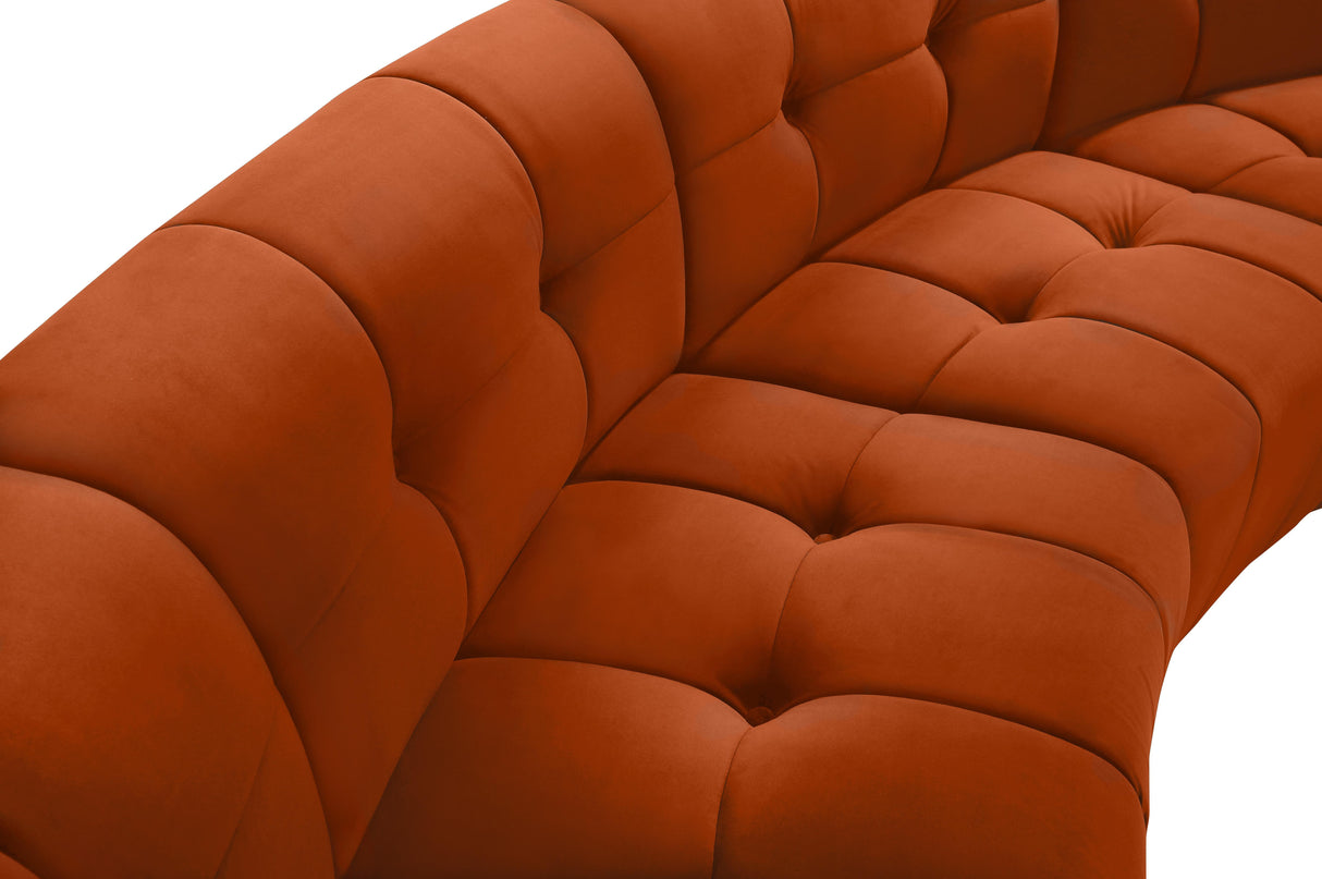 Limitless Cognac Velvet 5pc. Modular Sectional - galleria furniture outlet