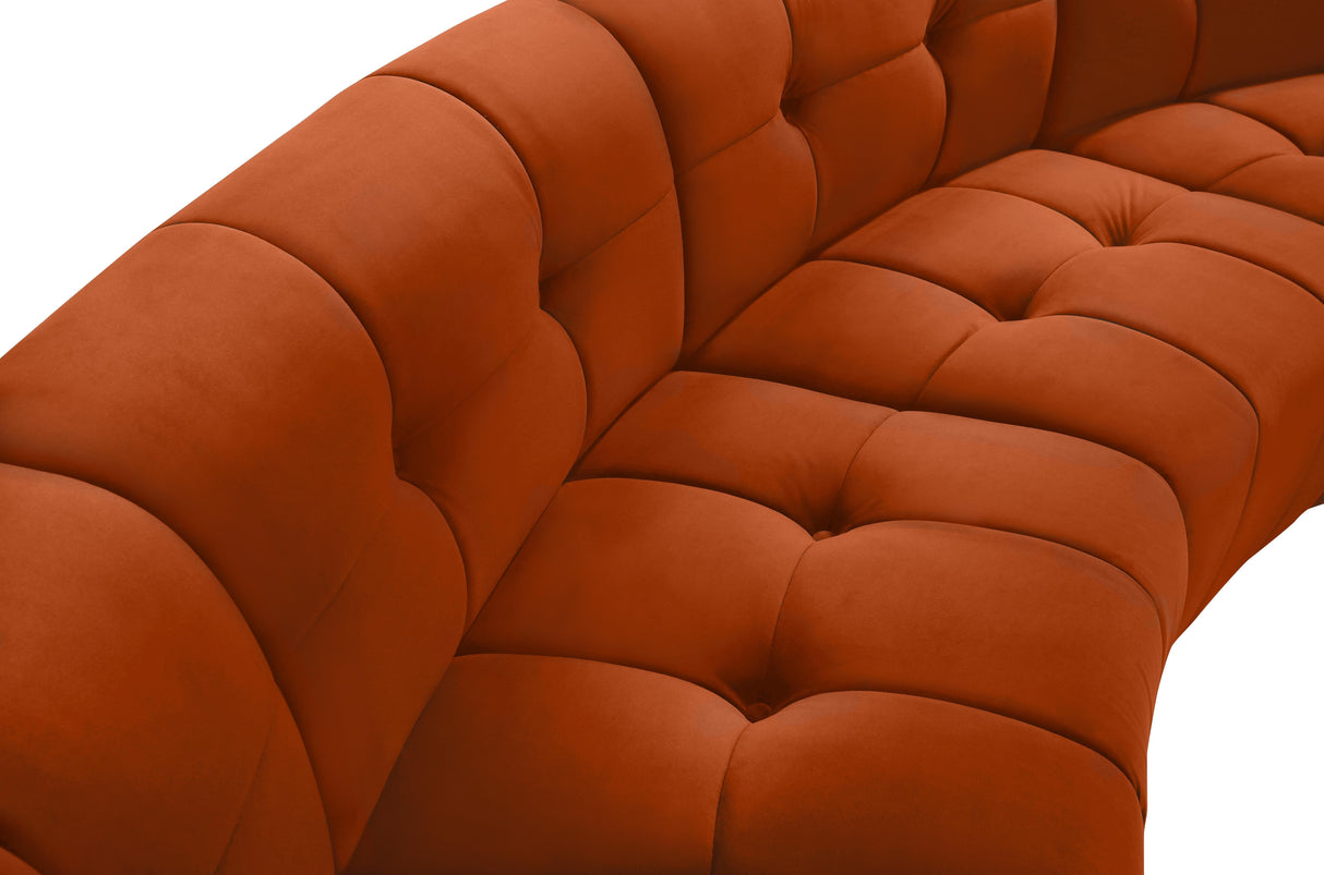 Limitless Cognac Velvet 6pc. Modular Sectional - galleria furniture outlet