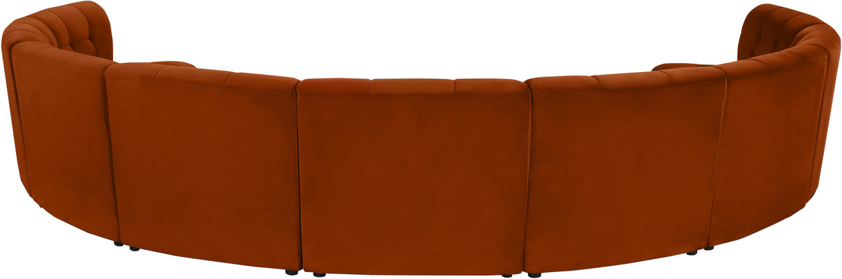 Limitless Cognac Velvet 9pc. Modular Sectional - galleria furniture outlet