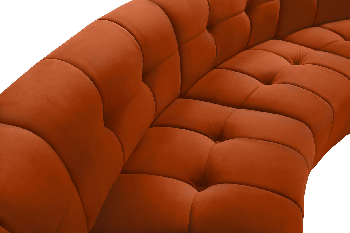 Limitless Cognac Velvet 8pc. Modular Sectional - galleria furniture outlet