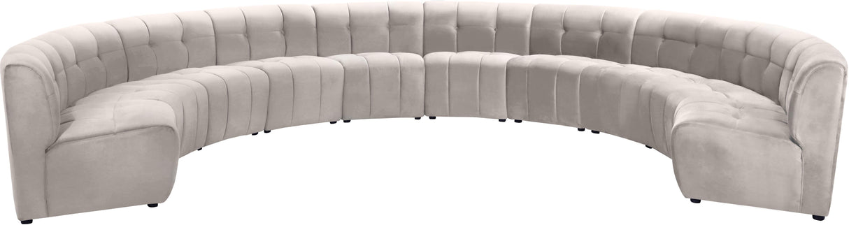 Limitless Cream Velvet 10pc. Modular Sectional