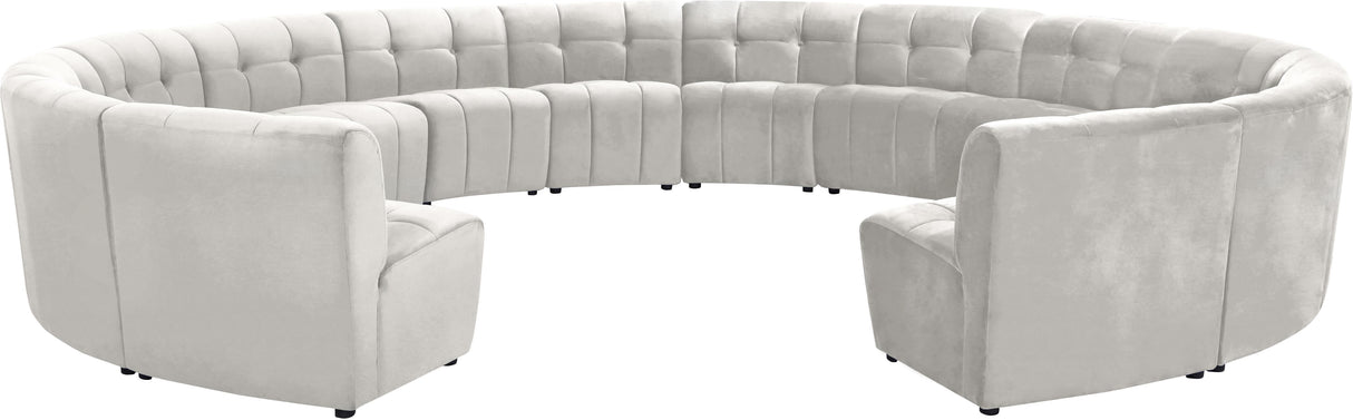 Limitless Cream Velvet 14pc. Modular Sectional