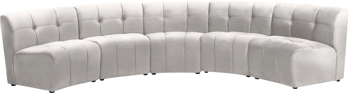 Limitless Cream Velvet 5pc. Modular Sectional - galleria furniture outlet