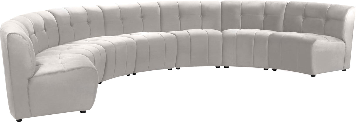 Limitless Cream Velvet 7pc. Modular Sectional - galleria furniture outlet