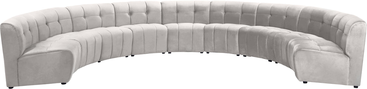 Limitless Cream Velvet 9pc. Modular Sectional