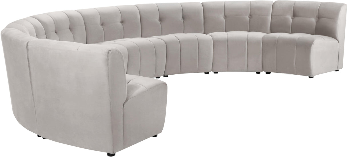 Limitless Cream Velvet 8pc. Modular Sectional - galleria furniture outlet