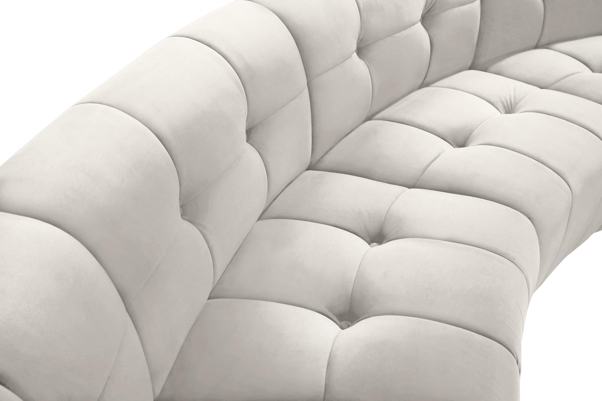 Limitless Cream Velvet 5pc. Modular Sectional - galleria furniture outlet