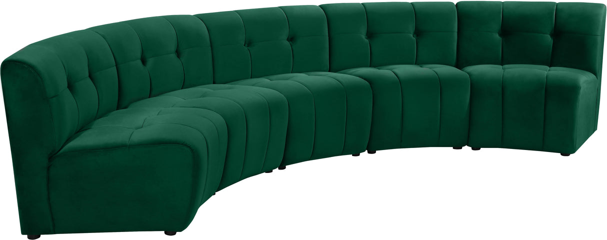 Limitless Green Velvet 5pc. Modular Sectional - galleria furniture outlet