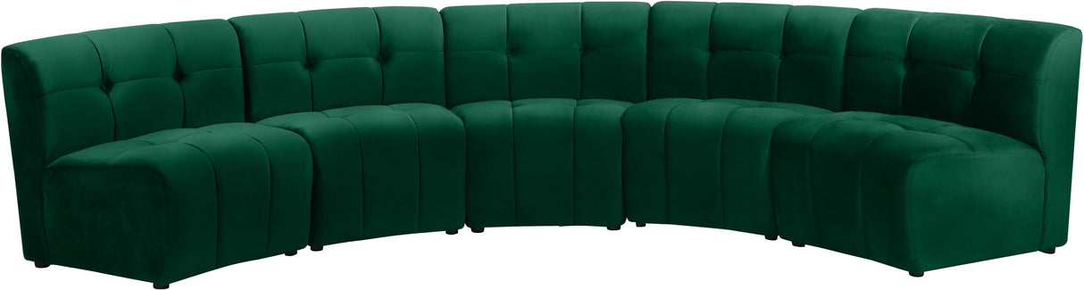 Limitless Green Velvet 5pc. Modular Sectional - galleria furniture outlet