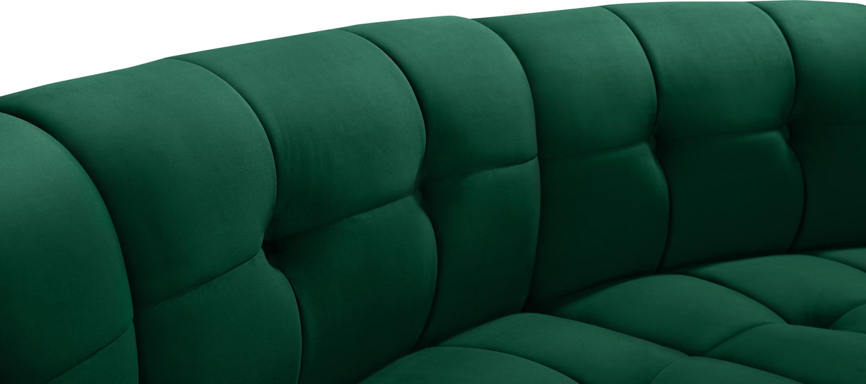 Limitless Green Velvet 15pc. Modular Sectional - galleria furniture outlet
