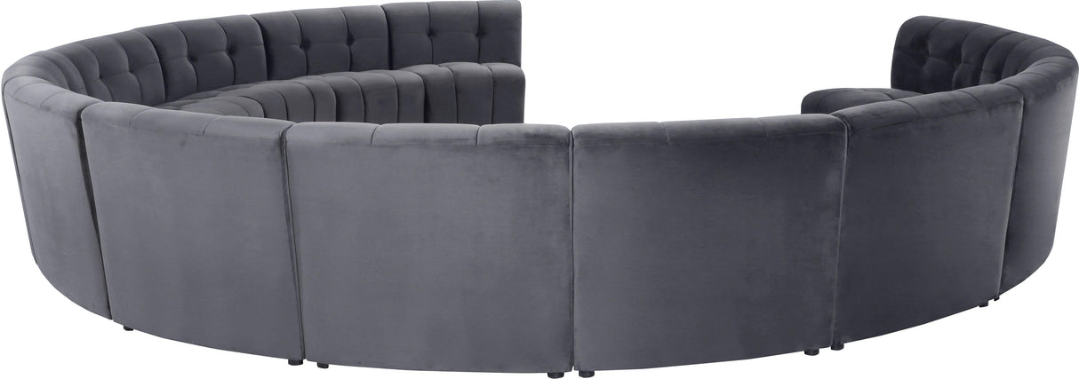 Limitless Grey Velvet 13pc. Modular Sectional - galleria furniture outlet