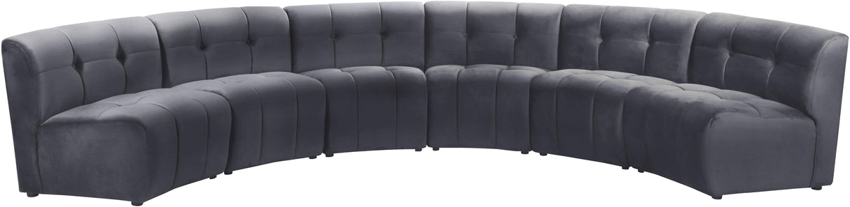 Limitless Grey Velvet 6pc. Modular Sectional - galleria furniture outlet