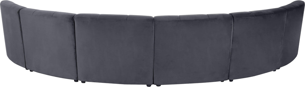Limitless Grey Velvet 6pc. Modular Sectional - galleria furniture outlet