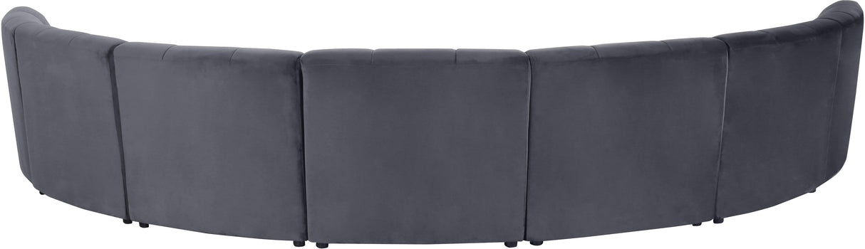 Limitless Grey Velvet 7pc. Modular Sectional - galleria furniture outlet