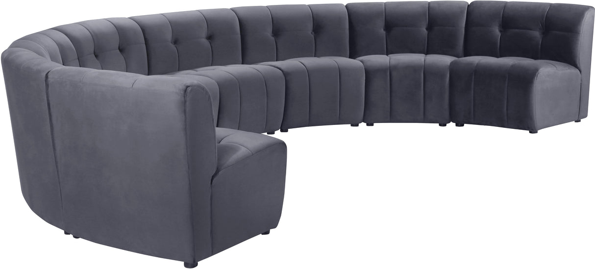 Limitless Grey Velvet 8pc. Modular Sectional - galleria furniture outlet
