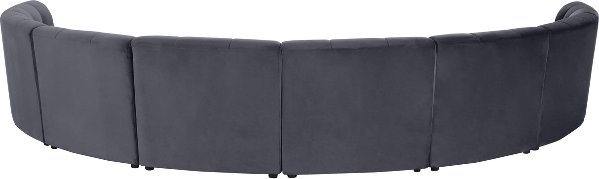 Limitless Grey Velvet 8pc. Modular Sectional - galleria furniture outlet