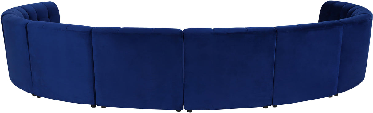 Limitless Navy Velvet 10pc. Modular Sectional - galleria furniture outlet