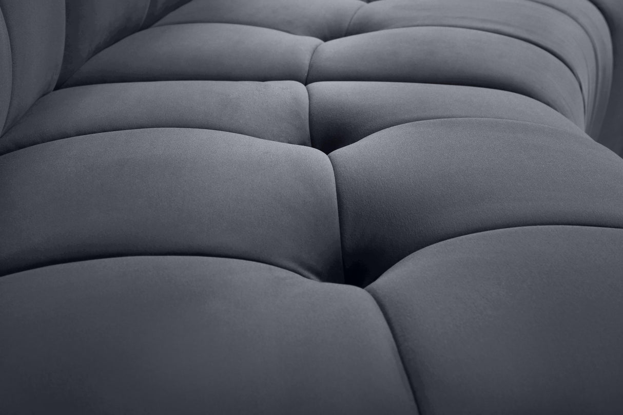 Limitless Grey Velvet 8pc. Modular Sectional - galleria furniture outlet