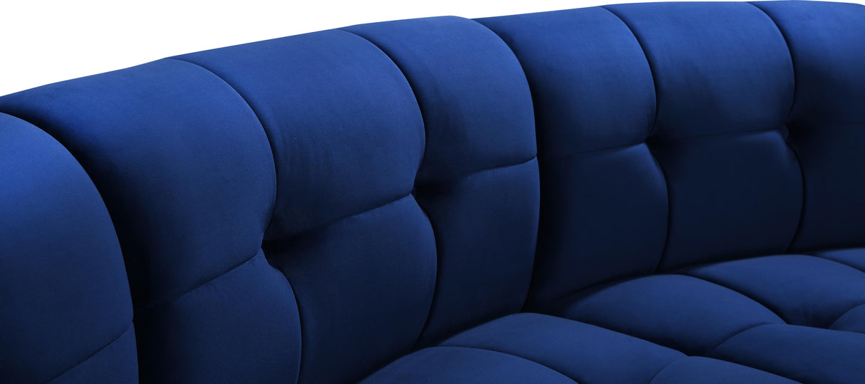 Limitless Navy Velvet 10pc. Modular Sectional - galleria furniture outlet