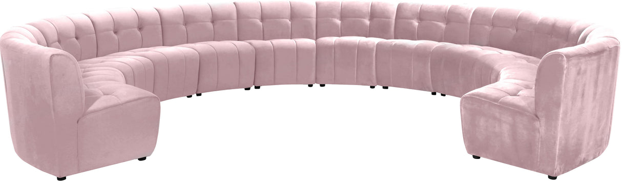 Limitless Pink Velvet 12pc. Modular Sectional