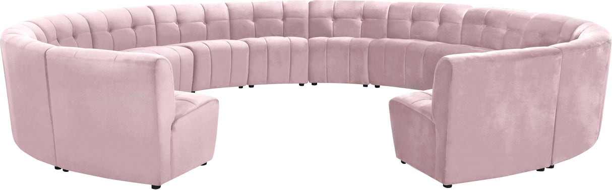 Limitless Pink Velvet 14pc. Modular Sectional