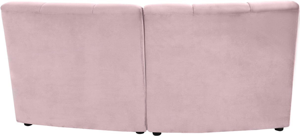 Limitless Pink Velvet 2pc. Modular Sectional - galleria furniture outlet