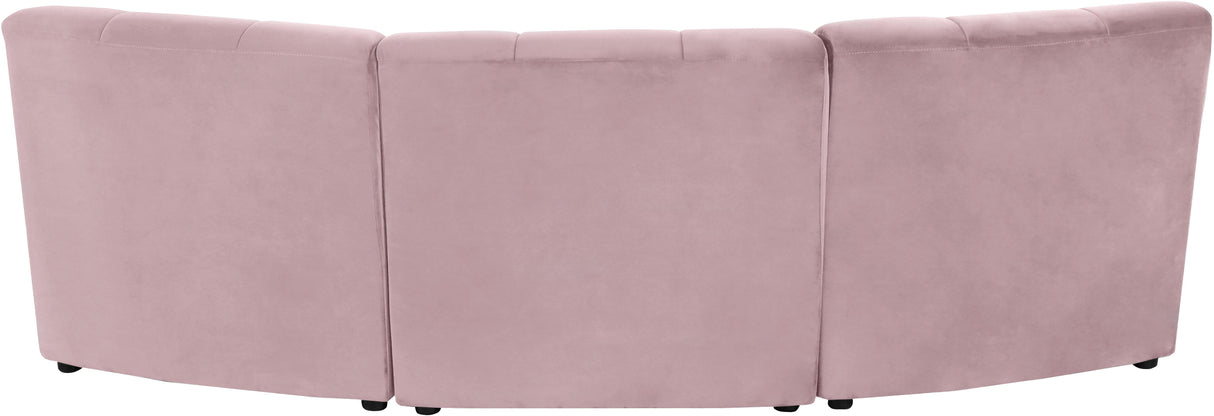 Limitless Pink Velvet 3pc. Modular Sectional - galleria furniture outlet
