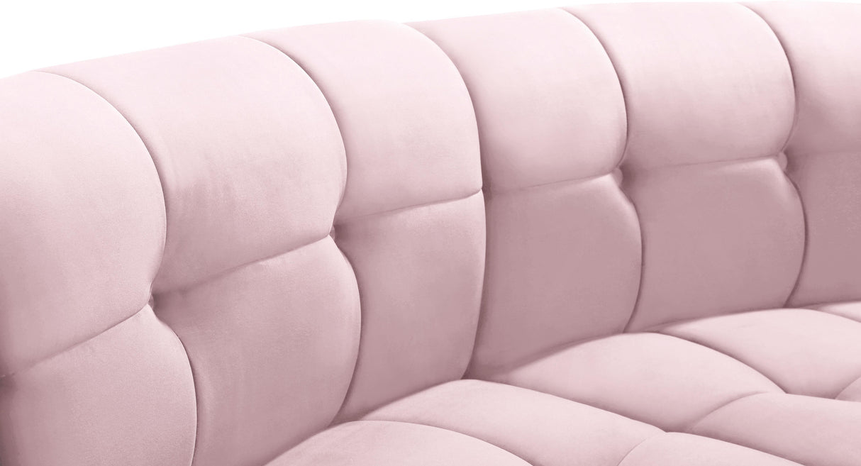 Limitless Pink Velvet 2pc. Modular Sectional - galleria furniture outlet