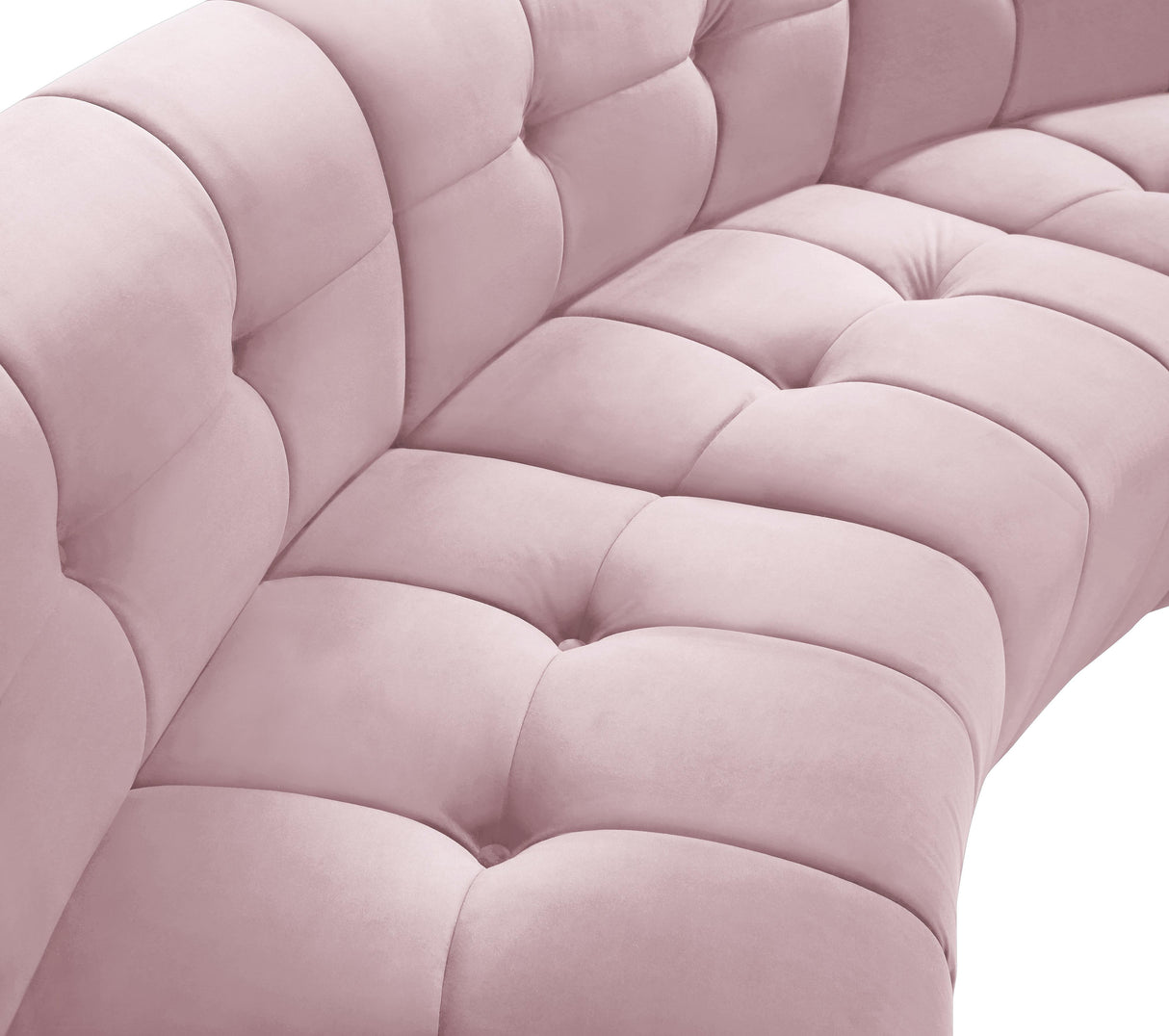 Limitless Pink Velvet 2pc. Modular Sectional - galleria furniture outlet