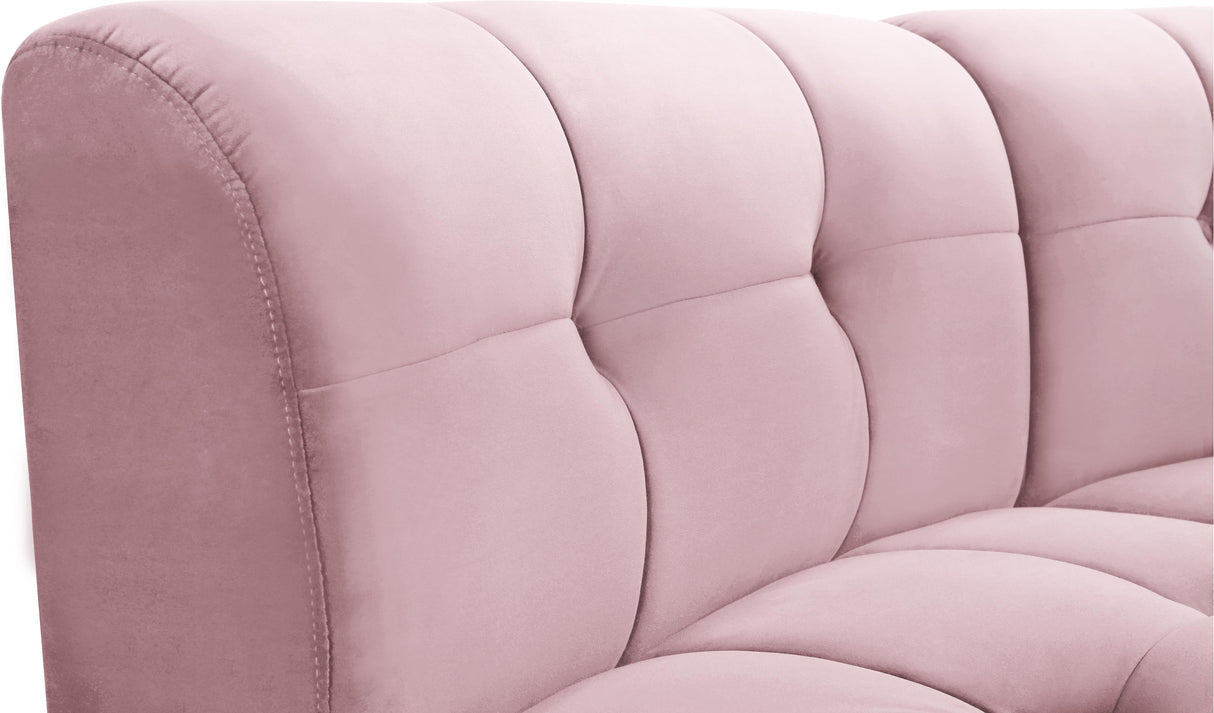 Limitless Pink Velvet 15pc. Modular Sectional - galleria furniture outlet