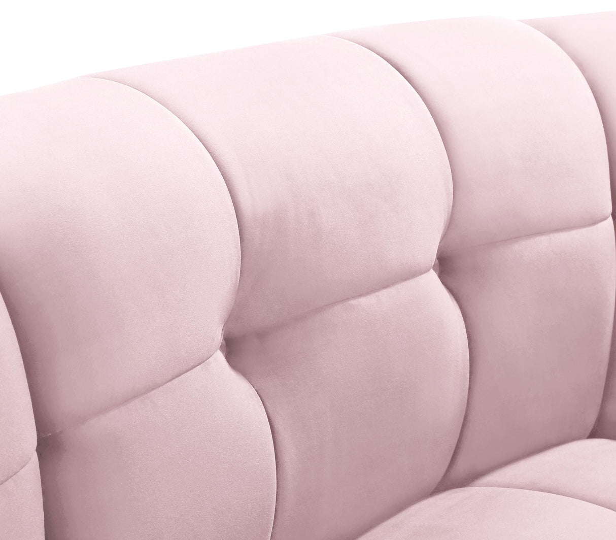 Limitless Pink Velvet Modular Chair - galleria furniture outlet