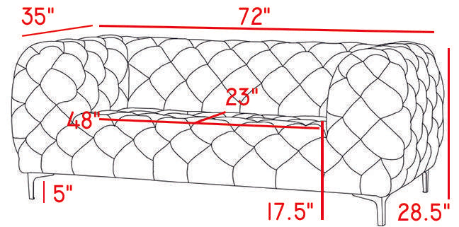 Mercer Navy Velvet Loveseat - galleria furniture outlet