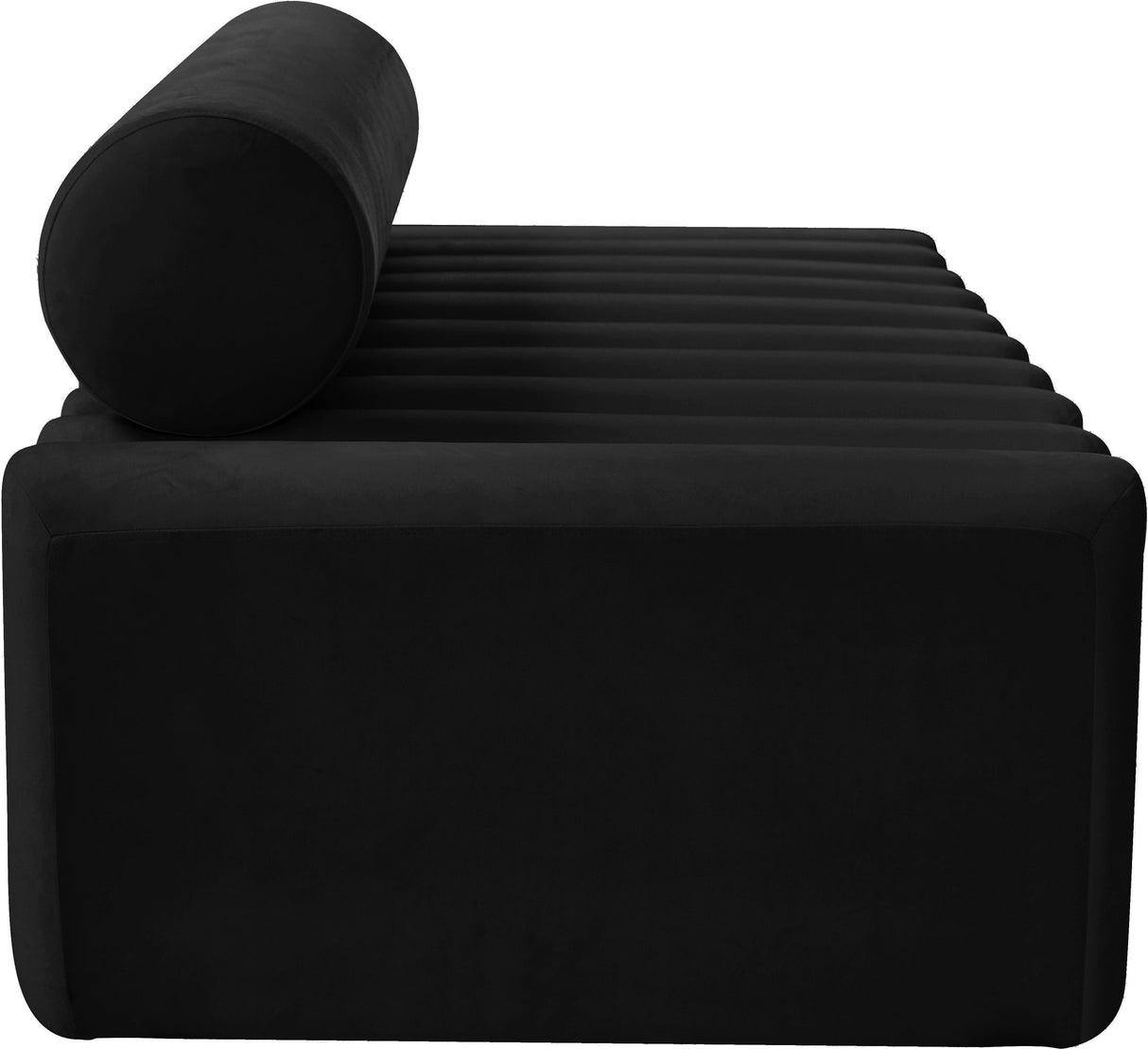 Melody Black Velvet Sofa - galleria furniture outlet
