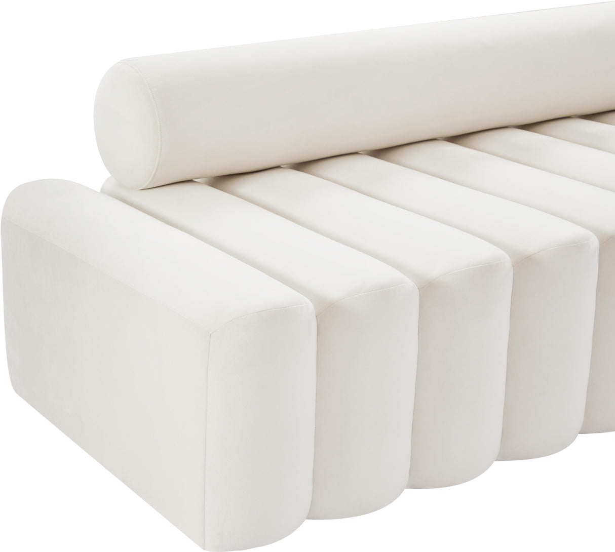 Melody Cream Velvet Sofa - galleria furniture outlet