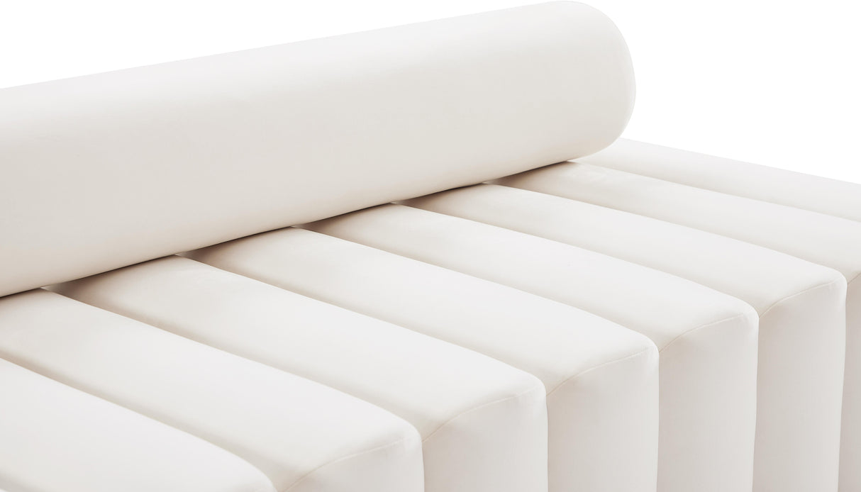 Melody Cream Velvet Chair - galleria furniture outlet
