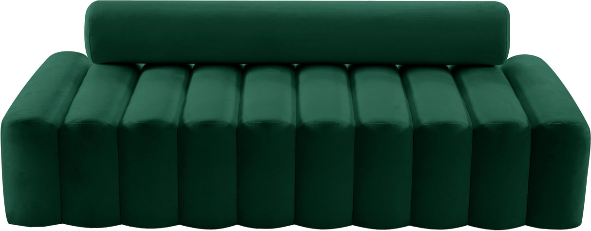 Melody Green Velvet Sofa - galleria furniture outlet