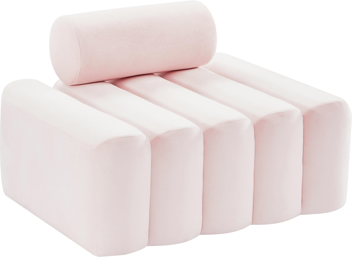 Melody Pink Velvet Chair - galleria furniture outlet
