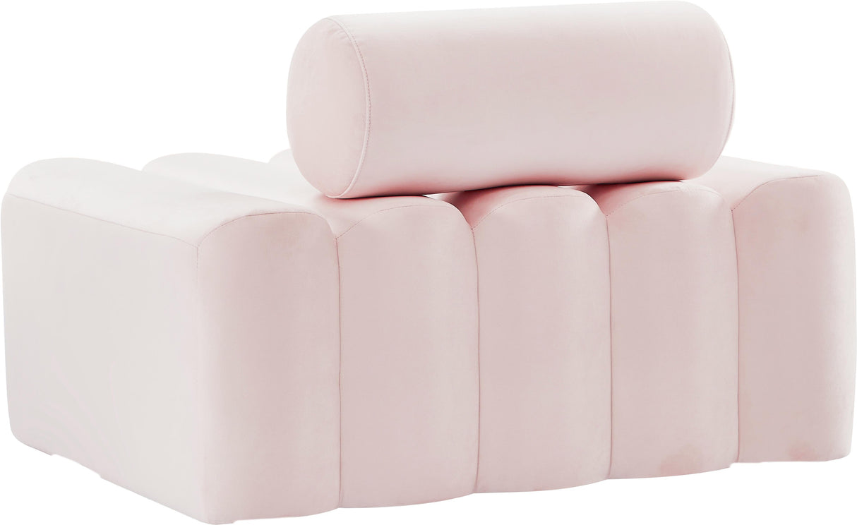 Melody Pink Velvet Chair - galleria furniture outlet