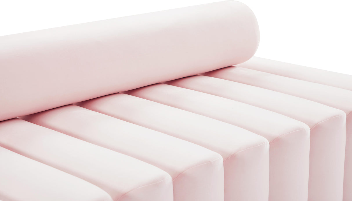 Melody Pink Velvet Chair - galleria furniture outlet
